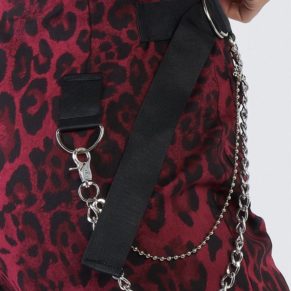 Leopard Print Overalls Red - Picture 4 of 5